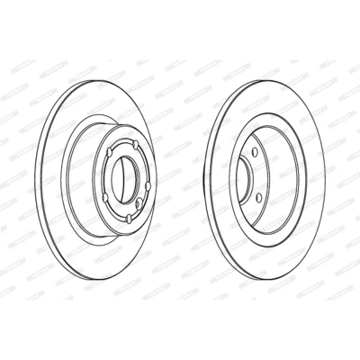 Immagine di FERODO PREMIER Coat+ disc DDF874C Disco freno 304 12,6 5 pieno rivestito con bulloni/viti LAND ROVER: Discovery 2, Range Rover 3, 2