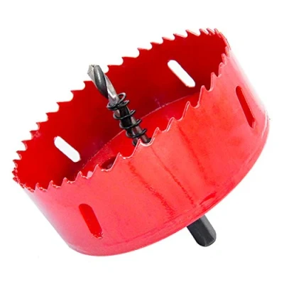 Immagine di Hole Saw Drill Bit HSS Cutter with Arbor for Wood and Metal LAIWEI (3 15/16&quot;(100mm))