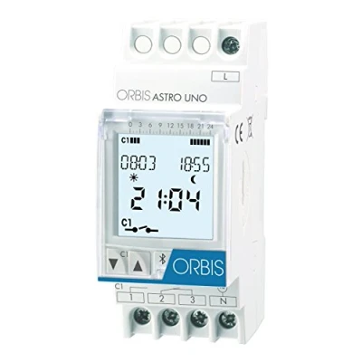 Immagine di ORBIS Zeitschalttechnik Temporizzatore per guida DIN Tensione di funzionamento: 230 V/AC ASTRO UNO 1 scambio 16 A 250 Astronomico, Programma giornaliero,