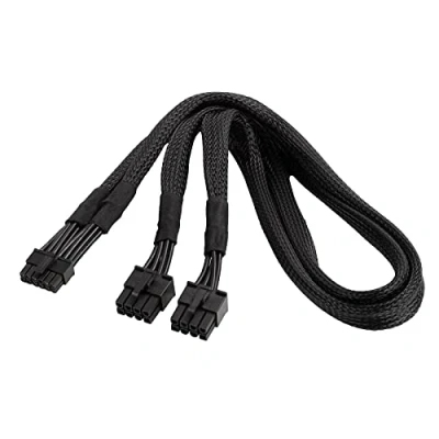 Immagine di SilverStone PP12 EPS, 2 cavi di alimentazione EPS 8 pin a 12 (GPU), SST