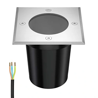 Immagine di ledscom.de Apparecchio da incasso a terra RELI per esterni, IP67, acciaio inox, angolare, 11 x cm, 1x GU10 max 15W