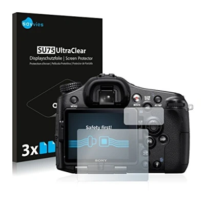 Immagine di savvies (6 Pezzi Pellicola Protettiva per Sony Alpha 77 (SLT 77) Protezione Schermo Trasparente