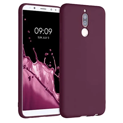 Immagine di kwmobile Custodia Compatibile con Huawei Mate 10 Lite Cover Back Case per Smartphone in Silicone TPU Protezione Gommata viola bordeaux