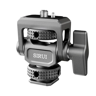 Immagine di SIRUI Supporto per Monitor Fotocamera con Slitta Fredda, Girevole a 360 e Inclinazione 180, da Campo DSLR Regolabile, Compatibile 5&quot; 7&quot;, SC MC
