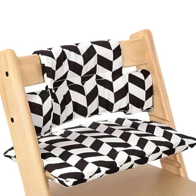 Immagine di Focenat Morbido cuscino per sedile,Cuscino compatibile con Stokke Tripp Trapp,Fodera in Cotone Laminato Seggioloni,Accessori seggiolone,Cuscino Seduta,per neonati,bambini e bambini piccoli