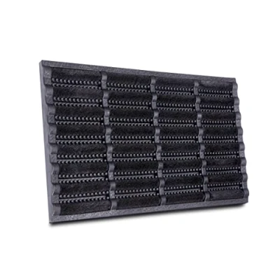 Immagine di HANSE Home Brushes Zerbino in cocco e gomma, 45 x 75 cm, antiscivolo, per interni ed esterni, con spazzole cocco, resistente alle intemperie, colore nero