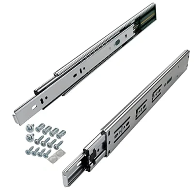 Immagine di SOTECH 2 coppie di guide a estrazione totale KV 45 H45 L500 SC MS 500 mm softclose, carico massimo kg, guida per cassetti con set viti