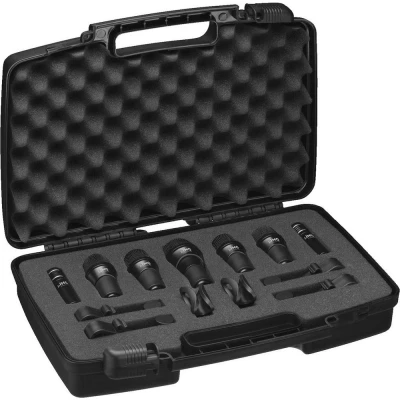 Immagine di IMG Stageline DRUMSET 1 Microfono per strumenti incl. valigetta, morsetto XLR