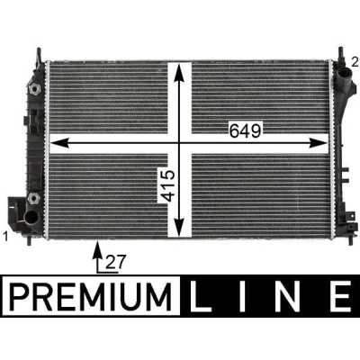 Immagine di Radiatore, Raffreddamento motore MAHLE ORIGINAL CR 26 000P