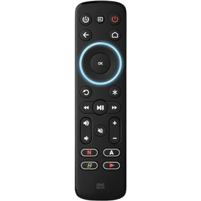 Immagine di One For All URC7935 Telecomando universal Streamer per controllare fino a 3 dispositivi di streaming (Roku, Apple TV e altri), soundbar, Nero