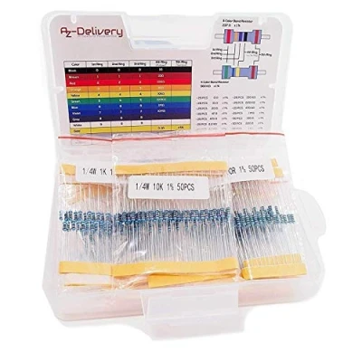 Immagine di AZDelivery Kit Resistenze Resistori da 525 Pezzi, 0 Ohm 1M compatibile con Arduino incluso un E Book!