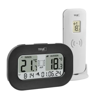 Immagine di TFA Dostmann Funk Thermometer COOL@HOME Termometro digitale senza fili Nero