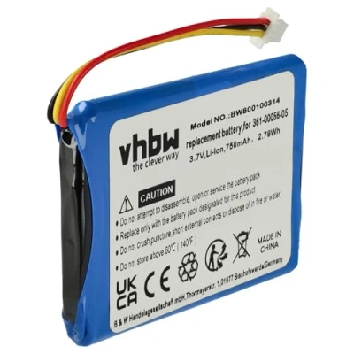 Immagine di vhbw batteria compatibile con Garmin Nuvi/Nüvi 52LM, 56LMT, 66LM, 68LMT navigatore GPS (750mAh, 3,7V, Li Ion)