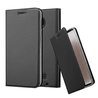 Immagine di Cadorabo Custodia Libro per Motorola MOTO Z PLAY in CLASSY NERO con Vani di Carte, Funzione Stand e Chiusura Magnetica Portafoglio Cover Case Wallet Book Etui Protezione