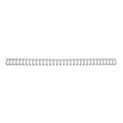 Immagine di GBC Spirali Metalliche WireBind, 5 mm, 35 Fogli di Capacità, A4, Argento, Confezione da 100, 2101007E