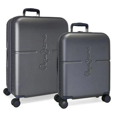 Immagine di Pepe Jeans Highlight Set di valigie blu 55/70 cm rigida ABS chiusura TSA integrata 116L 7,54 kg 4 ruote doppie bagaglio a mano