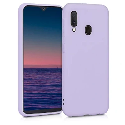 Immagine di kwmobile Custodia Compatibile con Samsung Galaxy A20e Cover Back Case per Smartphone in Silicone TPU Protezione Gommata lavanda