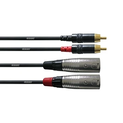 Immagine di Cordial CFU 1,5 MC Audio Cavo adattatore [2x Spina XLR 2x RCA] 1.50 m Nero
