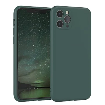 Immagine di EAZY CASE custodia in silicone per iPhone 11 Pro, verde, morbida, resistente agli urti, con protezione della fotocamera, sottile, premium