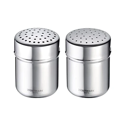 Immagine di Westmark 695222E6 Spargere spezie, grossolane e fini, con coperchio salvafreschezza, volume: circa 80 100 g, in plastica/acciaio inox, grossolano, argento/trasparente,