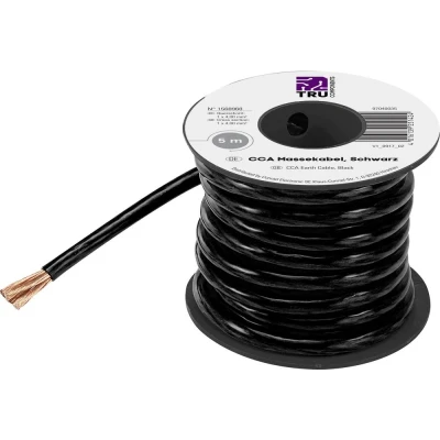 Immagine di TRU COMPONENTS 1568968 Cavo di massa 1 x 4 mm² Nero 5 m