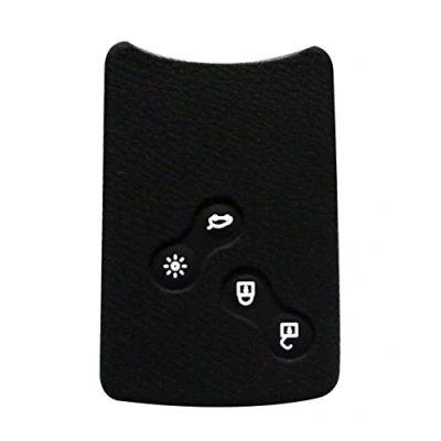 Immagine di Happyit Custodia per telecomando auto a 4 pulsanti, in silicone, Renault Clio, Scenic, Megane, Duster, Sandero, Captur, Twingo, Koleos Nero