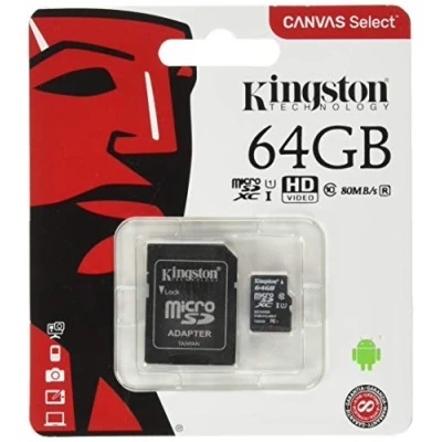 Immagine di Kingston SDCS64GBCR microSDXC Class 10 Scheda di memoria flash SDCS