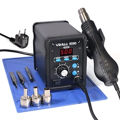 Immagine di YIHUA 959D stazione aria calda rework station, 100 500C temperatura regolabile, potenza nominale 700W (EU PLUG)