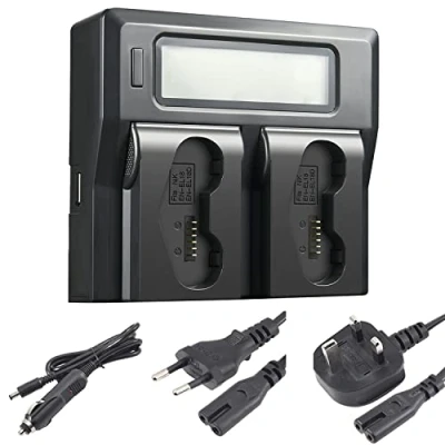 Immagine di DSTE Caricatore rapido da 1,5 A, con display LCD, compatibile fotocamere Nikon EN EL18, EL18d, D4, D4S, D5, D6, Z9