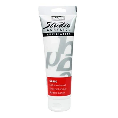 Immagine di Pébéo Studio Acrylics Gesso 250 ml Bianco Sottofondo Colori acrilici per preparare Tutti i Supporti Acrilico