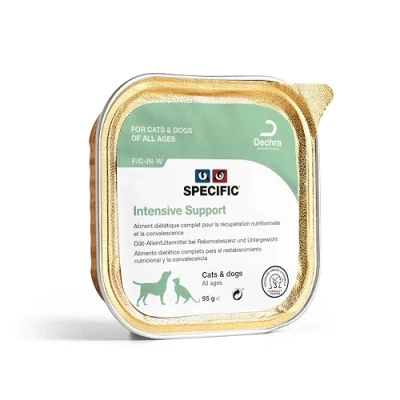 Immagine di SPECIFIC® Intensive Support (F/C IN W) 7x95 g Cibo umido per cani e gatti adulti Supporto al recupero nutrizionale Alto valore energetico Alta digeribilità DECHRA Veterinary Products