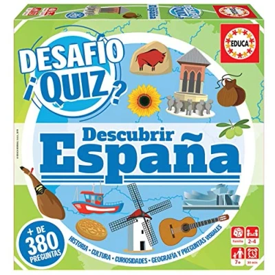 Immagine di Educa Desafio Quiz Descubrir España Juego de Mesa, Multicolor (18217)