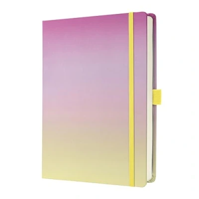 Immagine di SIGEL JB101 Jolie Taccuino, Gradient Ice cream, puntinato (lineatura dot), 120 g/m², 17 x 22 cm, copertina rigida, 200 pagine, rosa, giallo