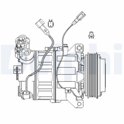 Immagine di DELPHI CS20482 compressore Aria Condizionata PXC16 PAG 46 con olio VOLVO: XC70 II Station Wagon, XC60 I, S80 II, FORD: S Max Mk1