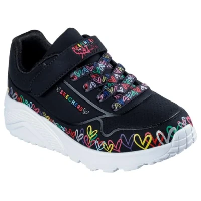 Immagine di Skechers Uno Lite, Scarpe da Ginnastica Bambine e Ragazze, Nero, 2 UK Child