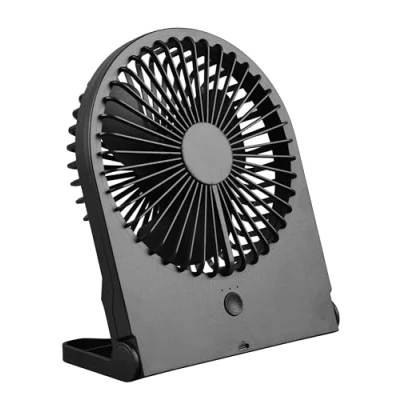Immagine di RL LIVE YOUR LIGHT Reality Leuchten Breezy R044 02 Ventilatore da tavolo in plastica nera opaca, 2 Watt, funzionamento a batteria, USB C, 3 livelli