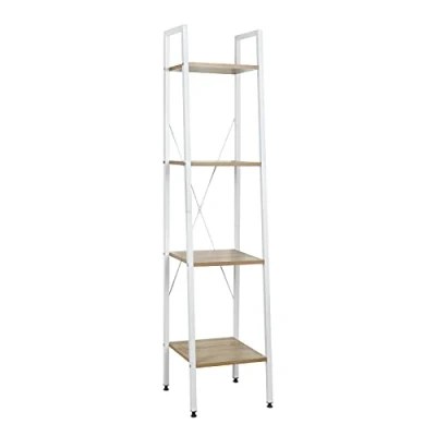 Immagine di WOLTU Scaffale Angolo a 4 Ripiani per Studio Ufficio Mensole in Legno Fioriera Porta Piante RGB9284whe