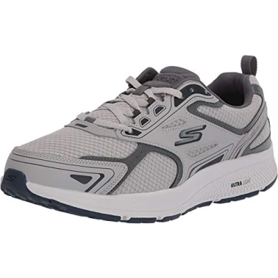 Immagine di Skechers GOrun Consistent Scarpe da Ginnastica per Allenamento Atletico, Corsa, Camminata, con Schiuma raffreddata ad Aria, Uomo, Colore: Grigio e Multicolore, 44 EU X Larga