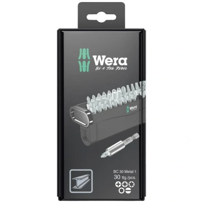 Immagine di Wera Bit Check 30 Metal 1 SB 05057440001 Kit inserti parti Croce Phillips, Pozidriv, TORX, Taglio, Brugola interna