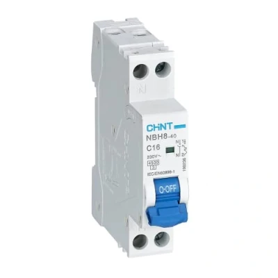 Immagine di CHINT 70017 NBH8 INTERRUTTORE MAGNETOTERMICO 1P+N 16A CURVA C 4, 5KA 1MOD 190236