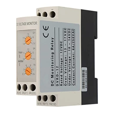 Immagine di 13 17V 10 14V Relè di monitoraggio tensione DC 12V protezione da sovratensione e sottotensione 35MM Guida