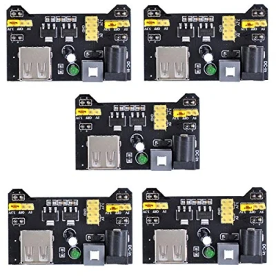 Immagine di Oiyagai 5 Pezzi Modulo di Alimentazione Breadboard 3,3V/5V per Scheda Arduino senza Saldatura
