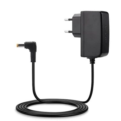 Immagine di Aukru Alimentatore di rete, caricabatterie, 9,5 V, 1A, per tastiera Casio SA 46 47 76 77 78 32 tasti e mini sintetizzatore MS 20