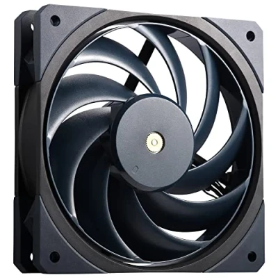 Immagine di Ventola per case Cooler Master Mobius 120 OC Design lama ad anello (PWM), ammortizzatori antivibranti, cuscinetti a sfera, mozzo motore metallo (max. 88,1CFM, 4,75 mmH2O, 39,3dBA) Blu scuro e nero