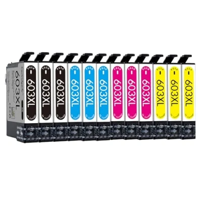Immagine di Cartridgeify 603 XL Cartucce d&#039;inchiostro Compatibile con Epson 603XL Multipack (12er Pack), per Expression Home XP 2100 2105 3100 3105 4100 4105, Workforce WF 2810 2830 2835 2850
