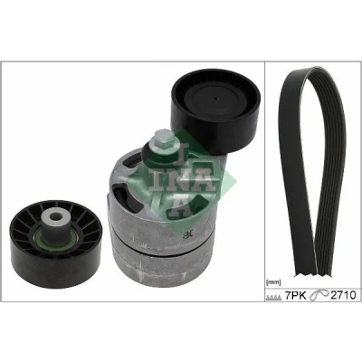 Immagine di INA 529 0388 10 Kit cinghie Poly V Controllare corsa libera generatore ed ev. sostituire FORD: Transit Mk6 Van