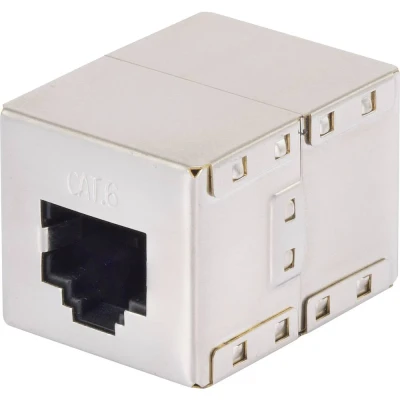 Immagine di Renkforce RJ45 Rete Adattatore CAT 6 [1x Presa 1x RJ45] Metallo