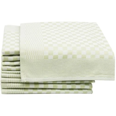 Immagine di ZOLLNER 10 Strofinacci, 100% Cotone, 46x70 cm Super assorbenti e robusti canovacci Lavabili a 60C qualità gastronomica certificati Oeko Tex®, Quadretti Verdi