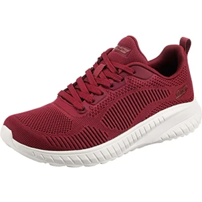 Immagine di Skechers Bobs Squad Caos Faccia Fuori, Scarpe da ginnastica Donna, Maglia Rossa Ingegnerizzata, 38 EU