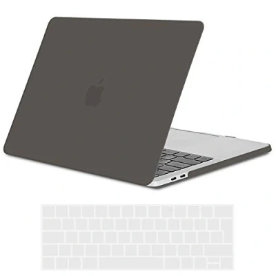 Immagine di TECOOL Cover MacBook PRO 15 Pollici 2019 2018 2017 2016 A1990 A1707 con Touch Bar, Case Custodia Rigida Plastica e Copritastiera Layout Italiano in Silicone, Grigio